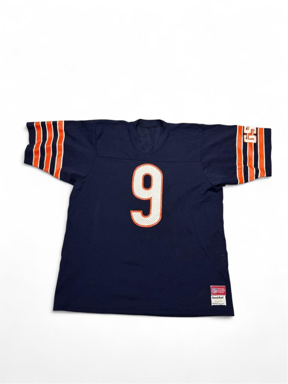 Vintage 80s Sand Knit Chicago Bears Jim McMahon Jersey NFL blue L mens rare
